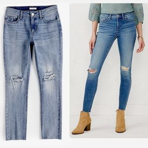 LC Lauren Conrad Distressed Midrise Skinny Jeans - Medium Wash Size 4
